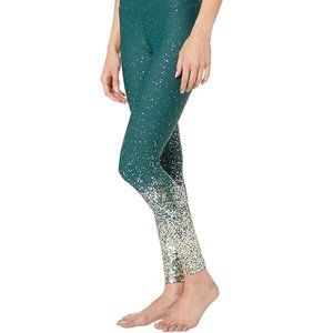 Beyond yoga green sparkle shine leggings NWT